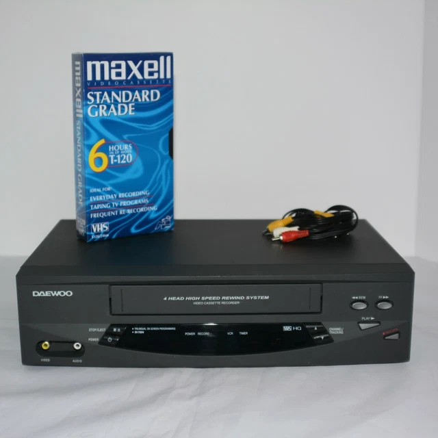 DAEWOO DV-T5DN VCR VHS Hi-Fi 4 Head W A/V Cable & Tape No Remote Tested ...