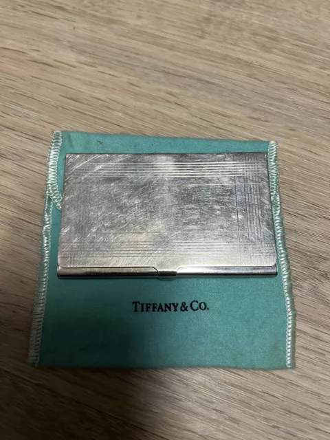 Vintage Tiffany & Co 925 Sterling Silver Business Card Case Holder