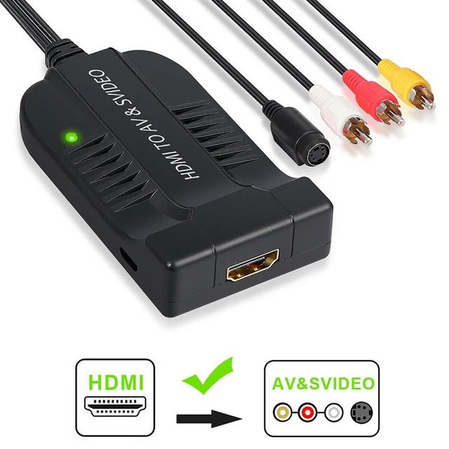 HDMI to Male AV+S-video/RCA Converter 1080P with Cable for PS4 PAL/NTSC q- 2