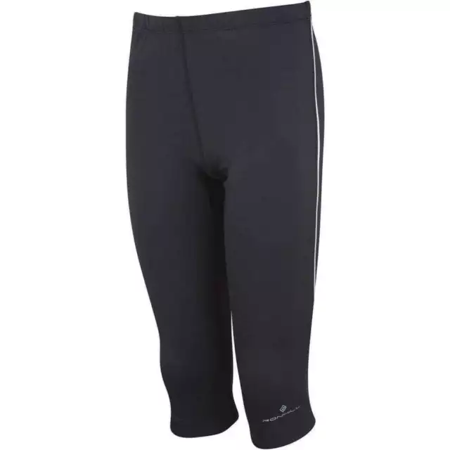 Ronhill Pursuit 3/4 Collant Corsa Junior Nero Allenamento Sportivo Capri Bambini Yout