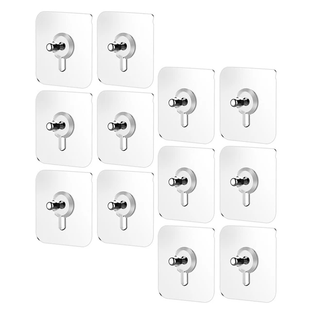 50Pcs Hanging Nails Wall Hanging Hook Self-adhesive Screw Hanger