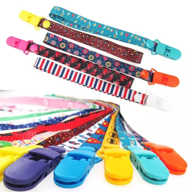 Pacifier Clip Chain - Adjustable Ribbon Dummy Holder Pacifier Clips Strap 1PC