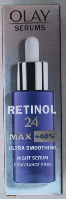 OLAY SERUMS 40ml RETINOL 24 MAX ULTRA SMOOTHING NIGHT SERUM FRAGRANCE FREE