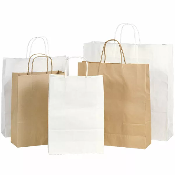 Sac Shopper Papier Poignée Torsadée 26+12x36cm Couleur Havane 100 Unité