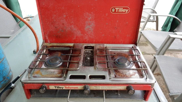 VINTAGE GAS TILLEY Talisman Camping Stove Double Burner Grill