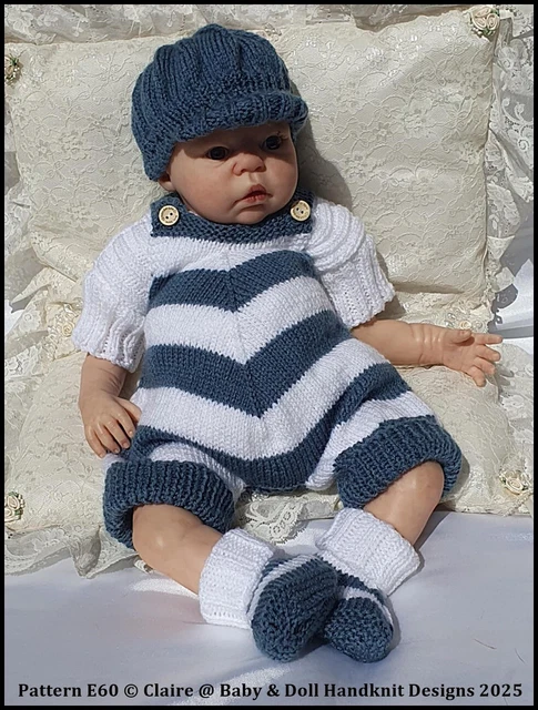 Claire's Baby & Doll Handknit Designs Pattern F149 – Romper & Bolero Set, Reborn Doll 16-22
