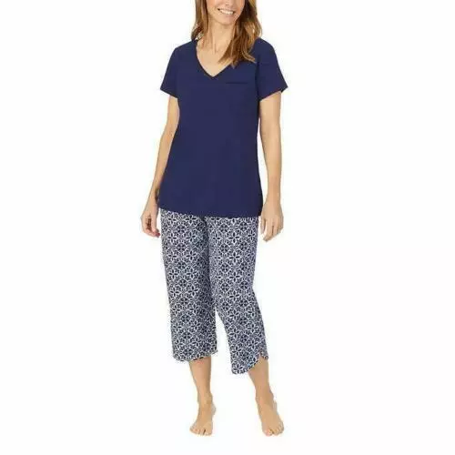 Carole Hochman Womens Pajamas Set PJ 4-Piece TShirt Tank Shorts Capri -J63 2