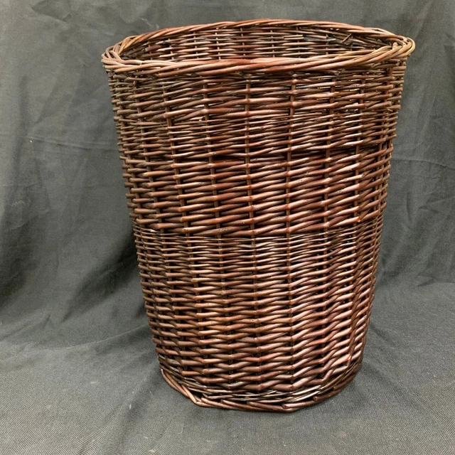 Wicker Laundry Hamper Storage Basket w/ Lid (Set of 2)