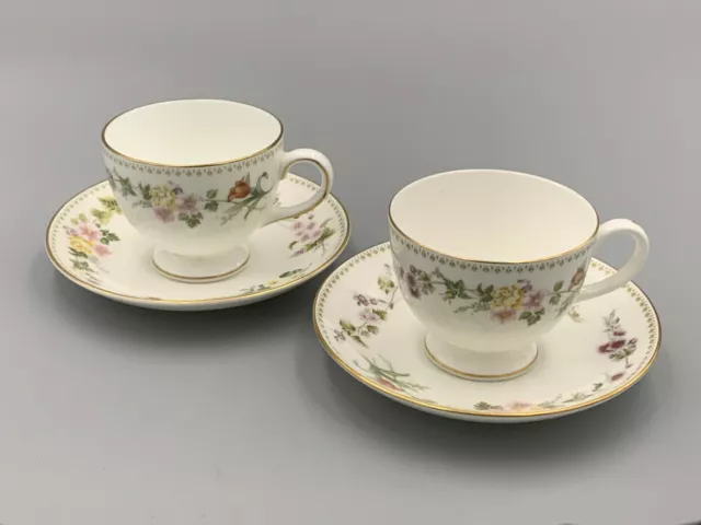 Wedgwood Mirabelle Tea Cup and Saucer x 2.