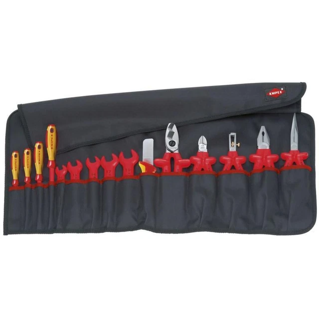 VDE Certified Tool Roll 15 Piece Set in Bag