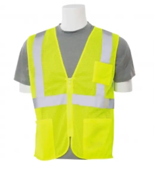 3 Pockets  Mesh High Visibility Safety Vest, ANSI/ ISEA 107-2015-(SV2ZGM)