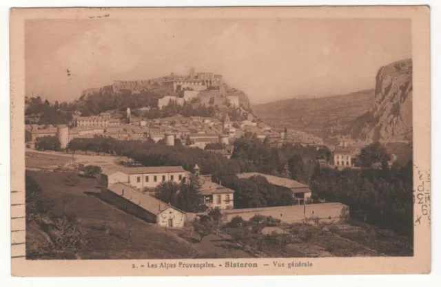 CPA 04 - SISTERON : VUE GÉNÉRALE (ALPES de HAUTE-PROVENCE) ÉCRITE