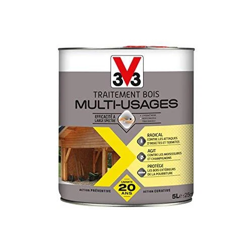 V33 Traitement bois multi-usages Incolore 5L