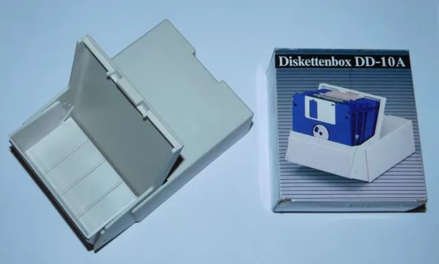 Scatola floppy custodia floppy OKANO DD-10A box case per 10 floppy da 3,5" in IMBALLO ORIGINALE