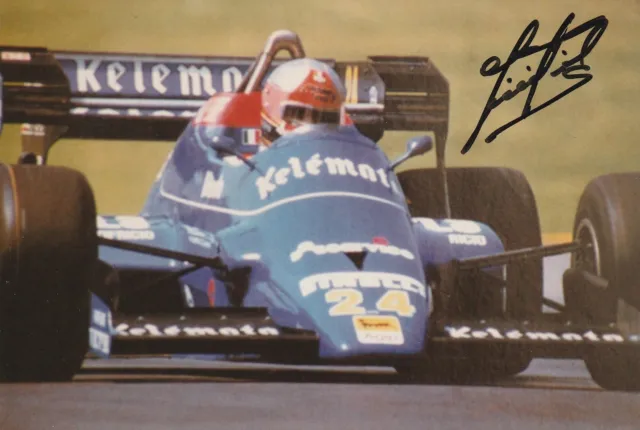 Piercarlo Ghinzani - Orig Signed Photo: Former F1-Gp-Driver