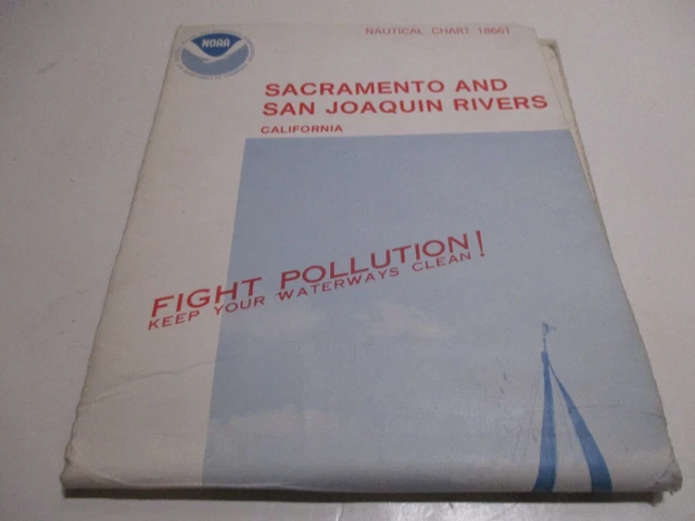 Nautical Chart Map 18661 Sacramento And San Joaquin Rivers In Ca.