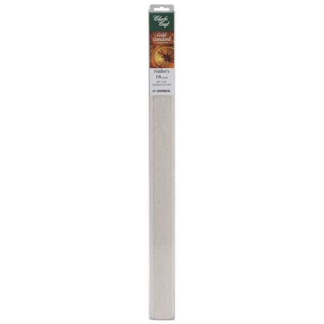Charles Craft Gold Standard Fiddler's Cloth 14 Count 20"X24"-Light Oatmeal -GD19