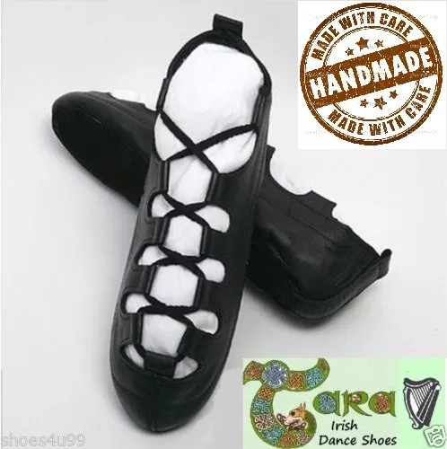 Irish Dance Pumps Gillie Pomps Soft Shoes Reel Tara Handmade Top Quality