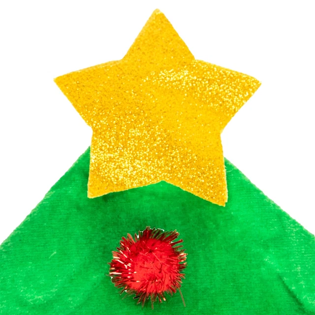 CHRISTMAS TREE HAT Fancy Dress Adult Novelty Accessory Festive Xmas