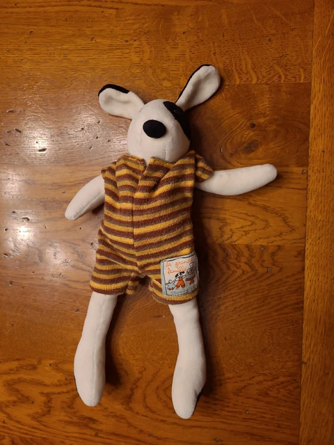 Doudou peluche chien cocard noir La grande famille MOULIN ROTY  ÉTAT NEUF