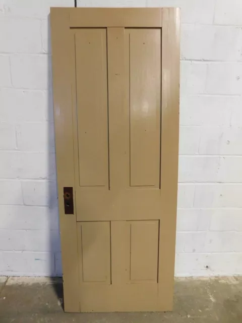 1800's Antique DOOR Interior VICTORIAN Style Butternut Architectural Salvage