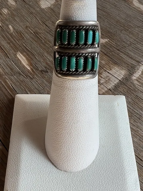 VINTAGE OLD PAWN / Dead Pawn Native American Zuni Turquoise Petite ...