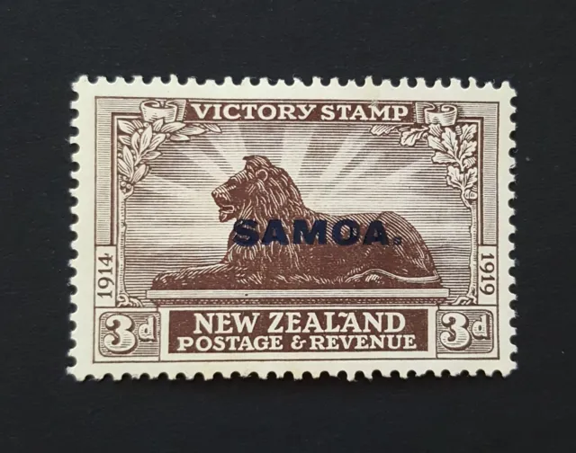 New Zealand 3d 1920 Samoa OP George V sg146 Victory Issue MM As Pictures (A2)