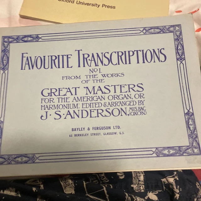 Classical/Vintage Organ Sheet Music Book 1- Various Composers - Pre owned