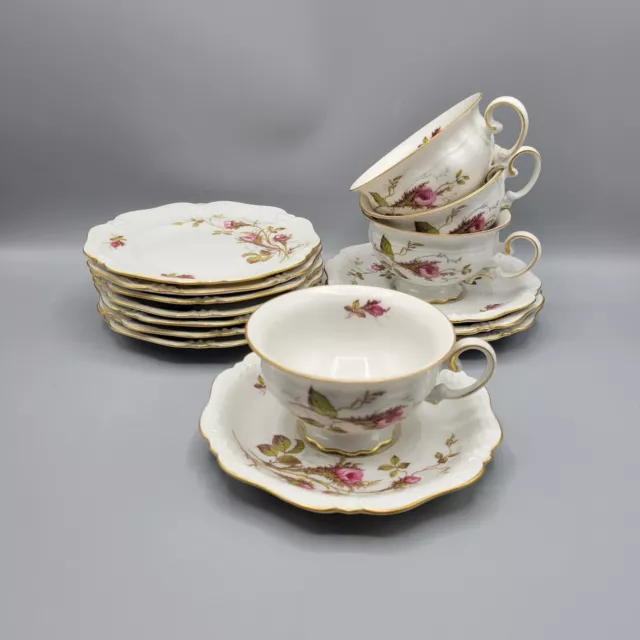 Royal Heidelberg Winterling Set Of 4 Teacups & Saucers And 7 Dessert Plates