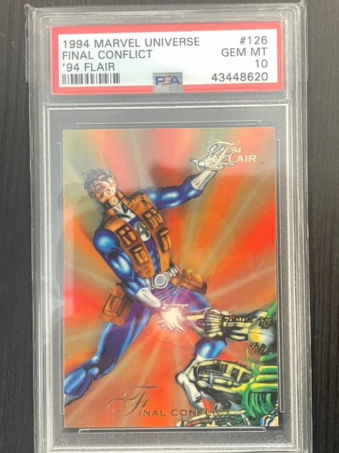 1994 Marvel Universe '94 Flair Final Conflict #126 Mr. Fantastic Dr Doom  PSA 10