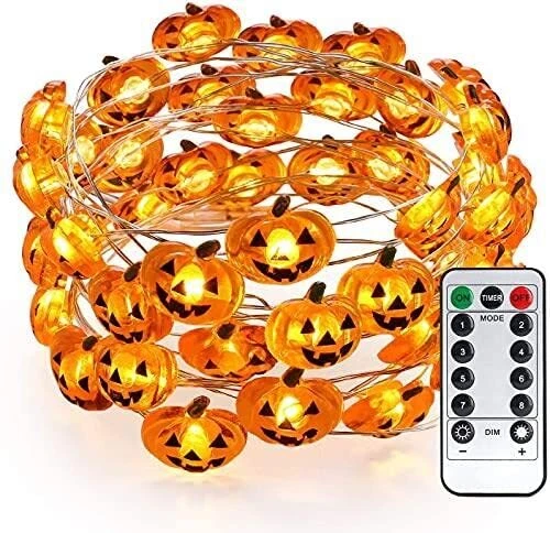 Kentop 10M 80LEDs Halloween Guirlande Lumineuse Globe Oculaire Halloween Eyeball String Lights à