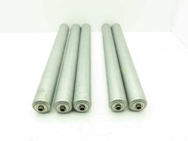 Meikikou 2.25"x 24" BF Steel Gravity Conveyor Roller 12mm Hollow Shaft  LOT OF 5