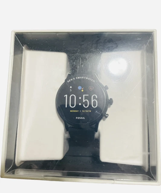 Fossil Gen 5 4mm Black Silicone Black Smartwatch - FTW4025