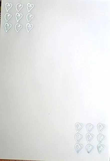 10 Sheets SILVER HEARTS A4 Vellum Sheer Wedding Party Invitations Announcements