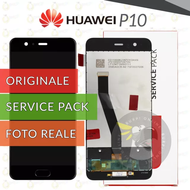 Display Originale Huawei P10 Vtr-L09 L29 Schermo Lcd Nero Vetro Touch Screen