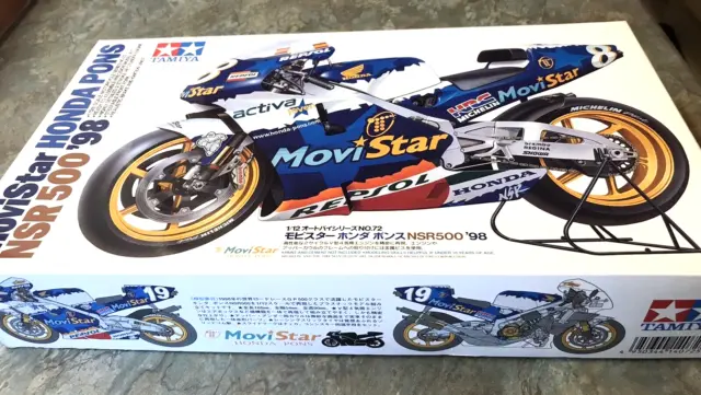 Kit de motocicleta Tamiya 14072 Movistar Honda Pons NSR 500 '98 1/12 Carlos Checa., 3