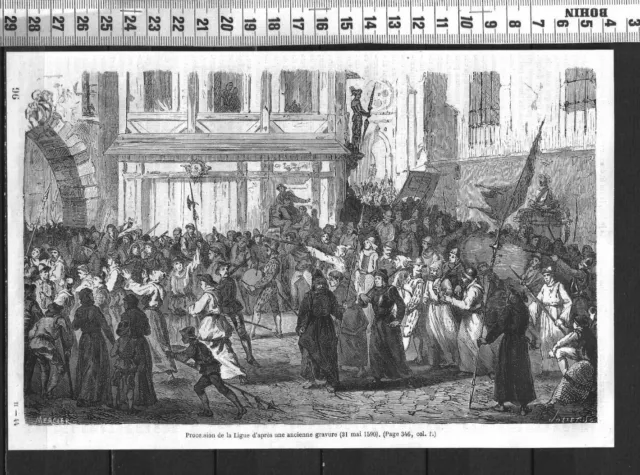 G267 / Engraving 1862 / League Procession