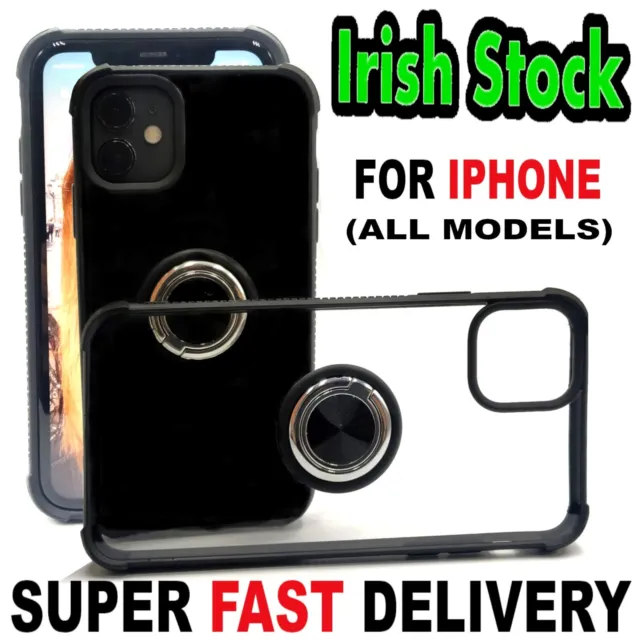 💎Phone Case💎 CLEAR RING 3in1 For Apple iPhone 11 PRO XR XS 7 8 Plus X XS MAX