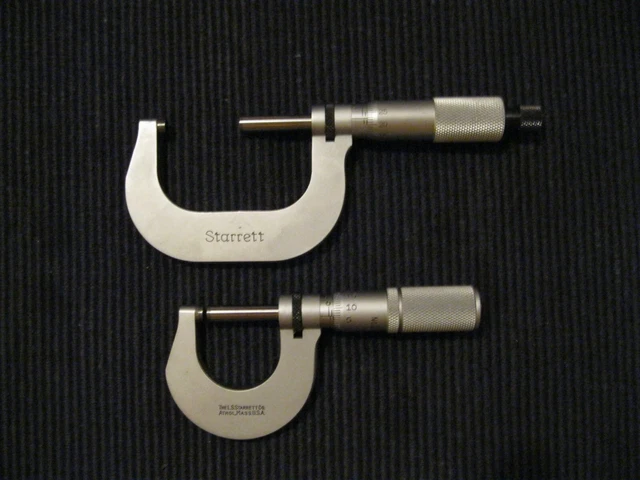 Starrett 230M & 2M micrometers 0-25mm & 25-50mm.