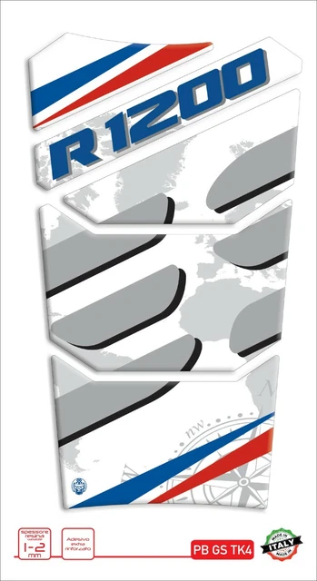 Protège-Réservoir Adhésif 3D En Résine Pour BMW R 1200 GS Adventure – Tank Pad Protection Anti-Rayures Compatible 205x140 Mm