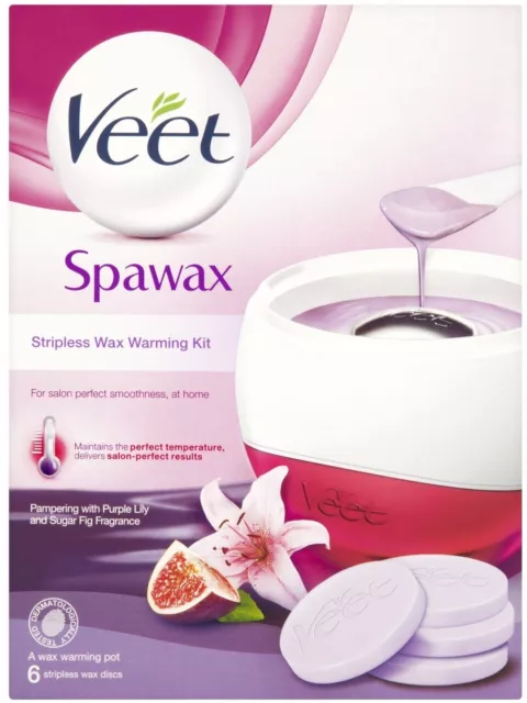 Veet SpaWax streifenloses Wachserwärmset (Wachswärmtopf + 6 Wachsscheiben) Spawachs UK 2