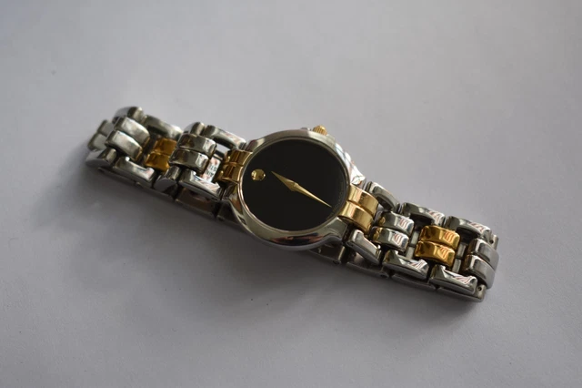 "Movado Museum classico da donna 2 toni inox e oro quarzo 81 A1 844 6,25" 2