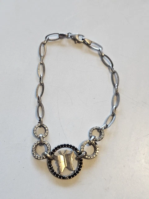 Bracelet Manchette Ancien Argenté Style Art Nouveau - Tête De Femme - Bijou Vintage