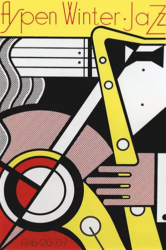 Roy Lichtenstein 1967 Aspen CO, Jazz Festival Poster Print