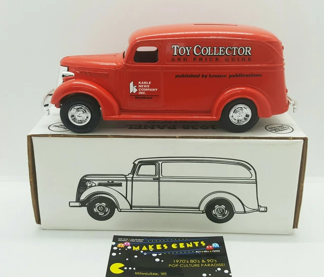 ERTL, DIECAST METAL, 1938 Chevy Panel Truck Bank, Toy Collector And