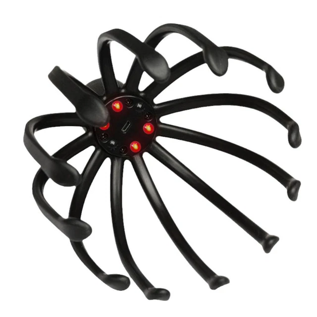 Electric Vibration Head Massager LED relaxing Vibration Scalp Massage Relax USB
