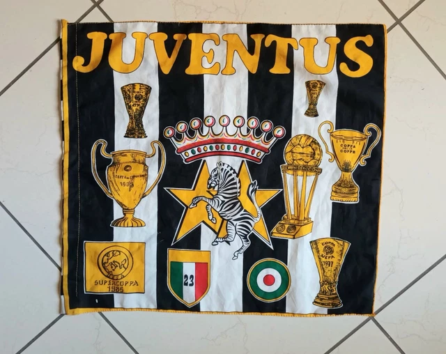 応援グッズ 1980s JUVENTUS F.C. Vintage Flag Juventus Vintage 80S Big Flag, 1984 21 Th Champions League
