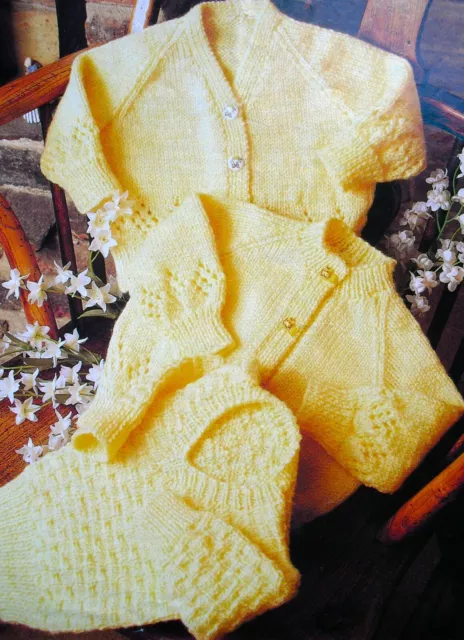 0544 Baby's Cardigans DK 16-22" - Vintage Knitting Pattern Reprint