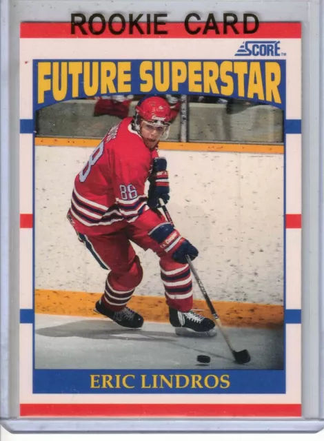 1990-91 Score American hockey Eric Lindros Future Superstar RC rookie card #440