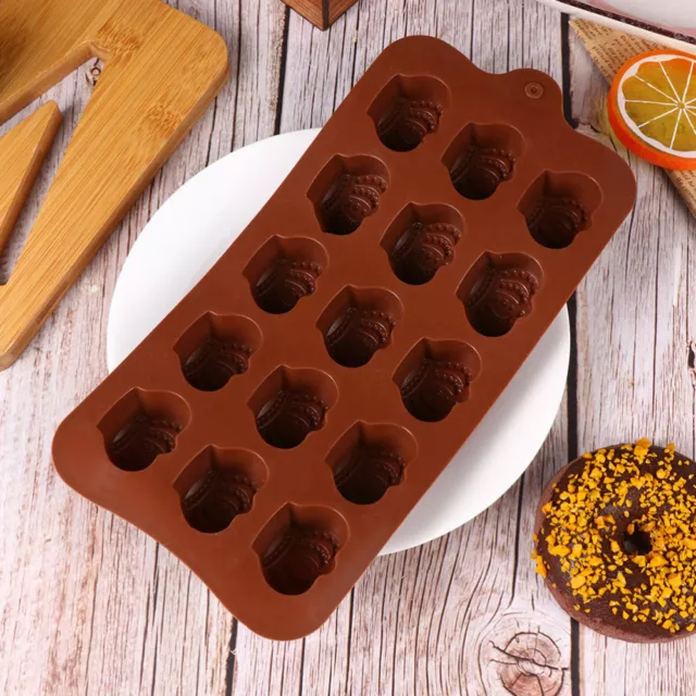 9 Pcs Cake Stencils Mini Crown Mold Silicone Baking Accessories Chocolate 3